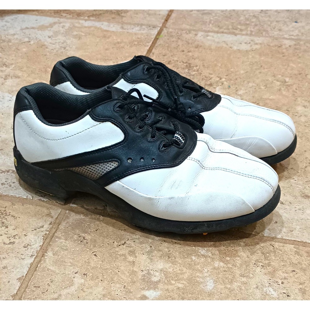 FootJoy SuperLites 58023 Men's Spiked Golf Shoes White/Black US 9 W